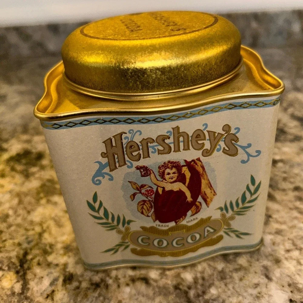 Vintage Hersheys Cocoa Tin Collectible Advertising Advertising Kitchen Decor‎